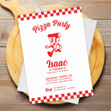 Convite de Aniversário do Pizza Party