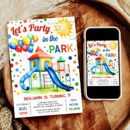 Convite de Aniversário do Playground - Festa no Pa