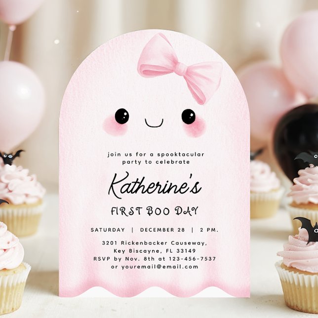 Convite de Aniversário do Primeiro Arco Boo Dia do (Criador carregado)