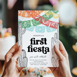 Convite de Aniversário do Primeiro Festa do Cacto