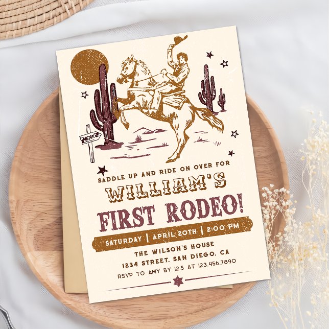 Convite de Aniversário do Primeiro Rodeio Ocidenta (Criador carregado)