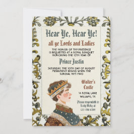 Convite de aniversário do Príncipe Renascentista M