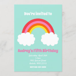 Convite de aniversário do Rainbow