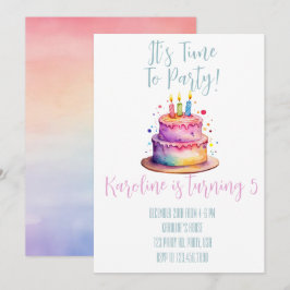 Convite de aniversário do Rainbow