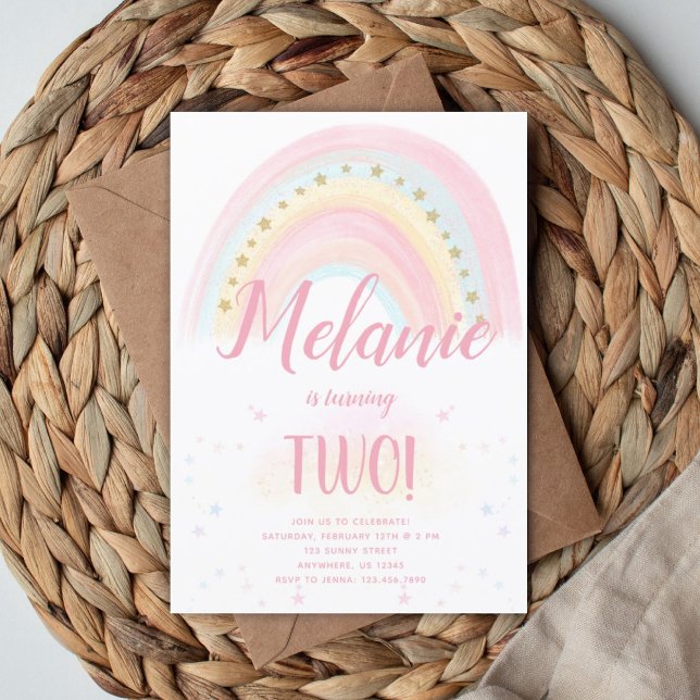 Convite de aniversário do Rainbow (Criador carregado)