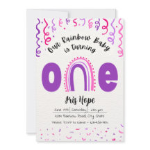 Convite de aniversário do Rainbow Baby