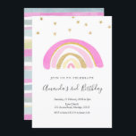 Convite de Aniversário do Rainbow Kid Minimalista<br><div class="desc">Convite de Aniversário do Rainbow Kid Minimalista</div>