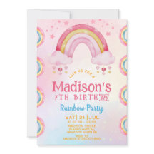 Convite de Aniversário do Rainbow Party