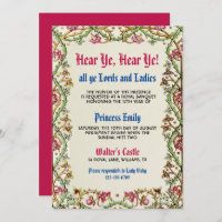 Convite de Aniversário do Renascimento Medieval