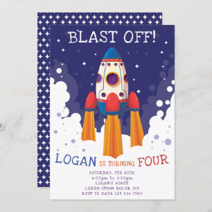 Convite de aniversário do Rocket