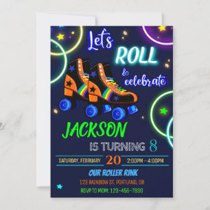 Convite de aniversário do Roller