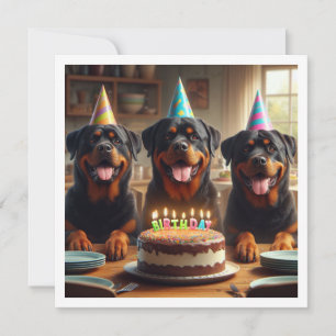Convite de aniversário do Rottweiler, aniversário 