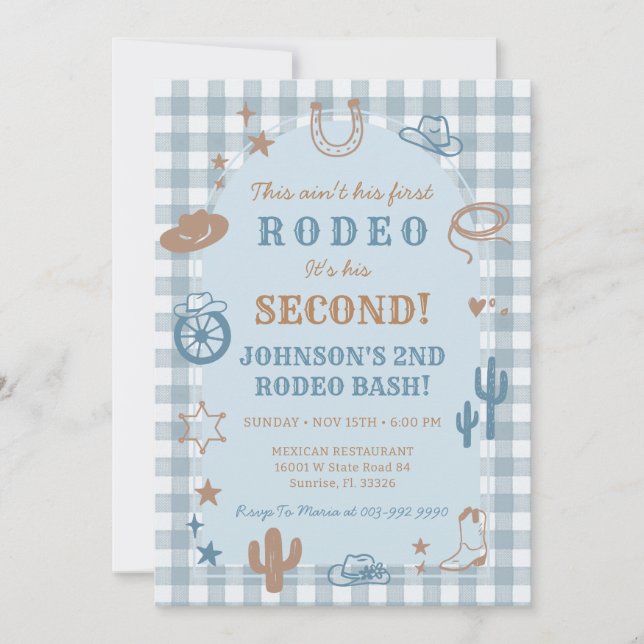 Convite de Aniversário do Segundo Rodeio Western B (Frente)
