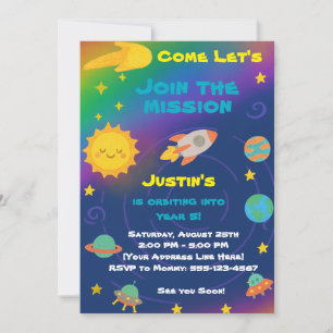 Convite de Aniversário do Sistema Solar – Estilo G
