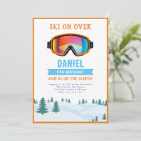 Convite de Aniversário do Snowboard