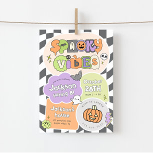 Convite de Aniversário do Spookes Vibes Halloween
