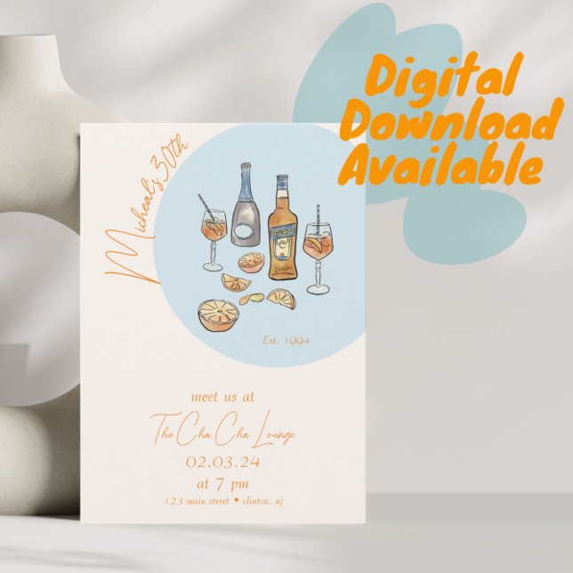 Convite de Aniversário do Spritz Italiano (Criador carregado)