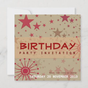 Convite de Aniversário do Star Spacey Party