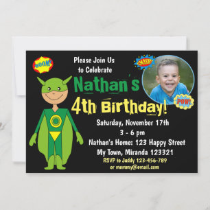 Convite de Aniversário do Super-Herói