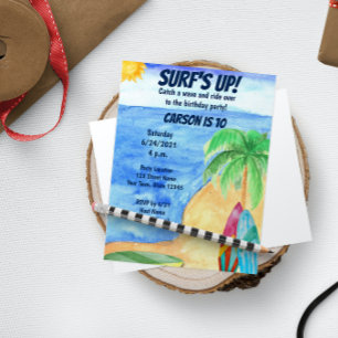 Convite de Aniversário do Surfe
