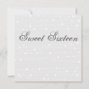 Convite de aniversário do Sweet16 Blue & White Bea