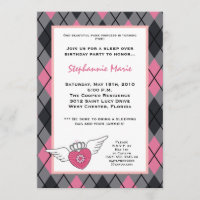 convite de aniversário do tatuagem EMO do punk da