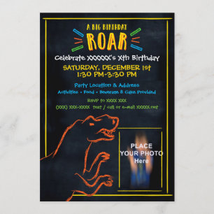 Convite De Aniversário Do Tema Do Dinossauro