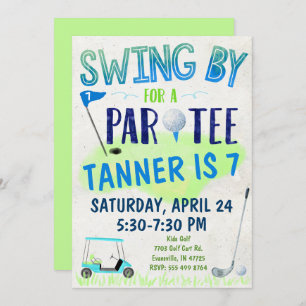 Convite de aniversário do tema Golf