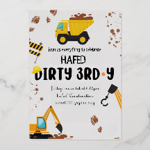 Convite de Aniversário do Terceiro Aniversário Suj