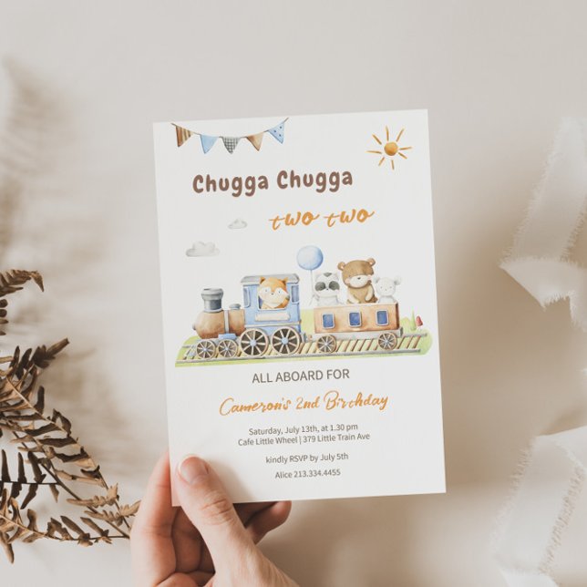 Convite de Aniversário do Trem Chugga Chugga Dois  (Criador carregado)