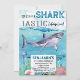 Convite de Aniversário do Tubarão