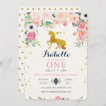 Convite de Aniversário do Unicórn