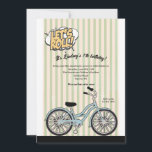 Convite de aniversário do vamos Roll Kid<br><div class="desc">Um convite de aniversário para crianças com bicicleta e redação para passear em brinquedos. (Imagem evasplace on Freepik). O cartão é fácil de personalizar com seu texto, fonte e cor da fonte. Não exatamente o que você está procurando? Todos os nossos produtos podem ser personalizados para atender às suas necessidades...</div>