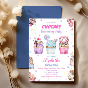 Convite de Aniversário Doce Cupcake