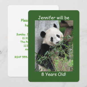 Convite de aniversário, Dois Lados, Panda Verde