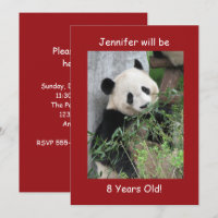 Convite de aniversário, Dois Lados, Panda Vermelha