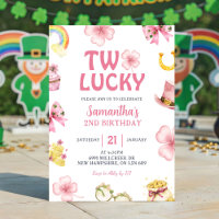 Convite de Aniversário Dois Sortudos St Patrick Ro