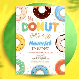 Convite de Aniversário Donut