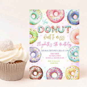 Convite de Aniversário Donut