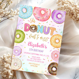 Convite de Aniversário Donut