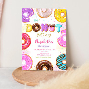 Convite de Aniversário Donut