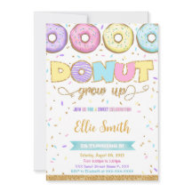 Convite de Aniversário Donut