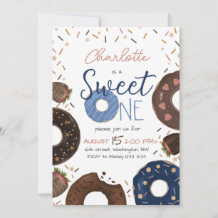 Convite de Aniversário Donut Sweet One
