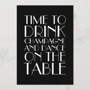 Convite de Aniversário dos Anos Vinte Ruidosos