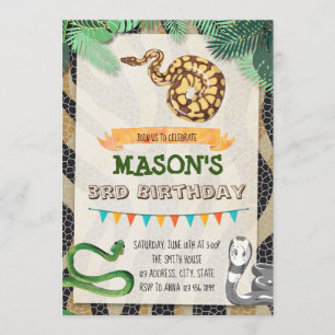 Convite de aniversário dos cobras