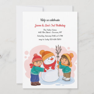 Convite de aniversário dos Gêmeos Invernos