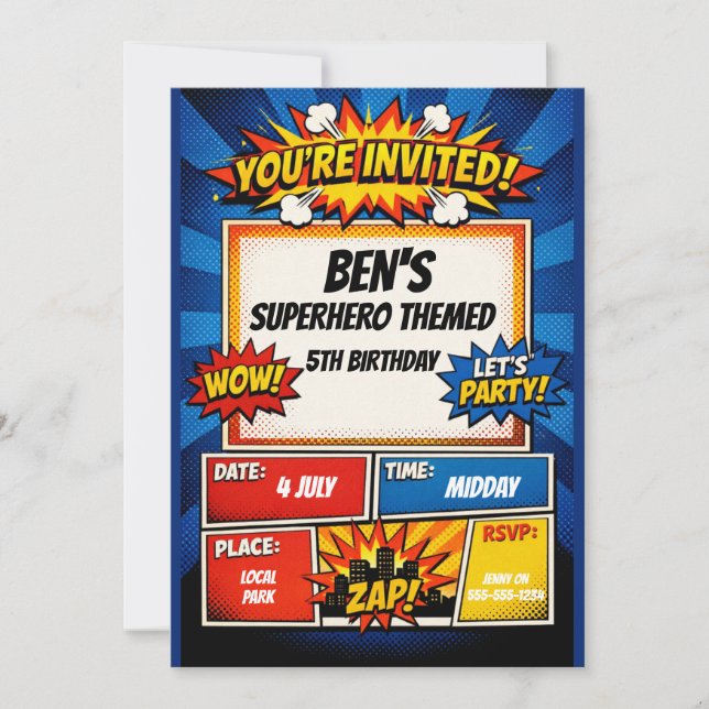 CONVITE DE ANIVERSÁRIO DOS SUPER MENINOS (Frente)