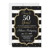 Convite de aniversário Dourado preto dos elogios