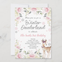 Convite de Aniversário Editável Mundo de Inverno