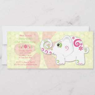 Convite de aniversário Elefante rico